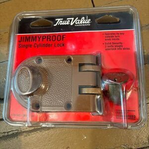 True Value Jimmyproof Single Cylinder Lock *New*